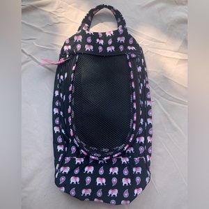 *RARE* Vera Bradley Pink Elephant Travel Shoe Bag